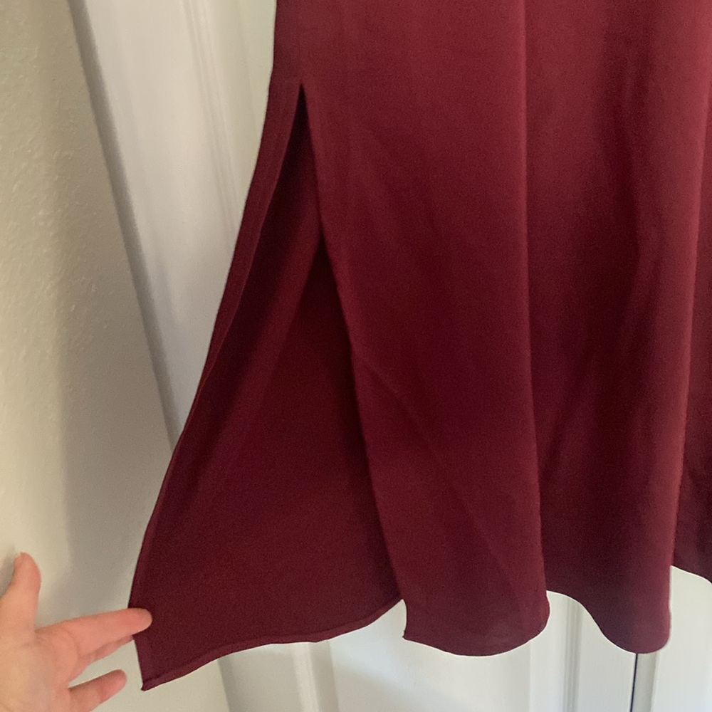a new day Burgundy Maxi Skirt - Picture 2 of 4